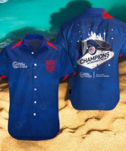 United States Men’s National Soccer Champions We Did It Navy Hawaiian Shirt