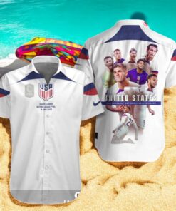 United States Men’s National Soccer Team White Hawaiian Shirt