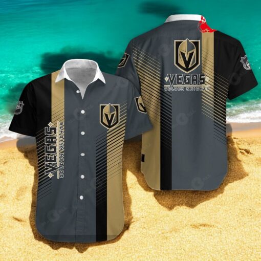 Vegas Golden Knights NHL Grey Premium Design Hawaiian Shirt
