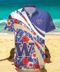 Washington Huskies NCAA Hibiscus Sport Special Style Hawaiian Shirts Washington Huskies NCAA Hibiscus Sport Special Style Hawaiian Shirts