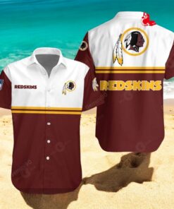 Washington Redskins NFL 2Line Logo Patterns Hawaiian Shirt