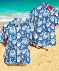 Water Seamless Pattern Design Hawaiian Shirt