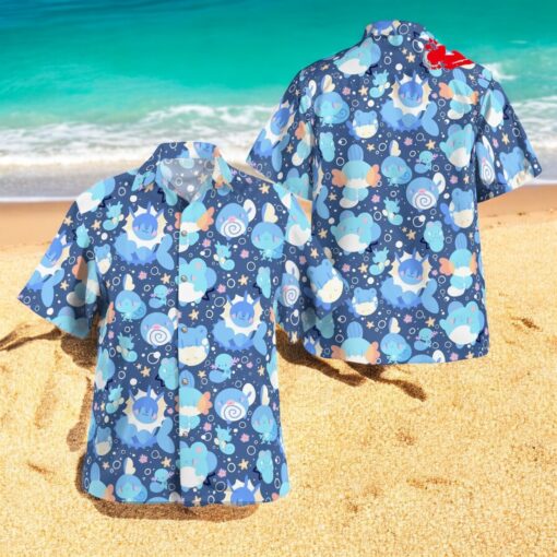 Water Seamless Pattern Design Hawaiian Shirt