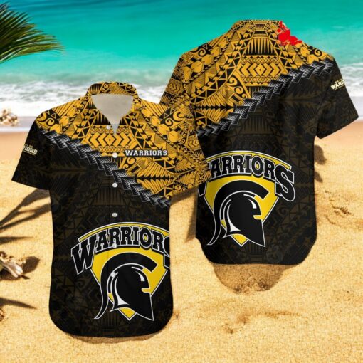 Waterloo Warriors NCAA Grunge Polynesian Tattoo Hawaiian Shirts