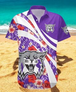 Weber State Wildcats NCAA Hibiscus Sport Style Hawaiian Shirts Weber State Wildcats NCAA Hibiscus Sport Style Hawaiian Shirts