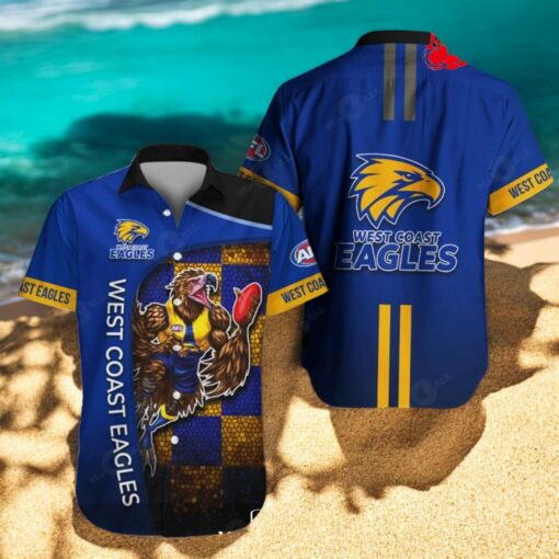 West Coast Eagles x Australia Football Club 3D Blue Apparels Hawaiian Shirt