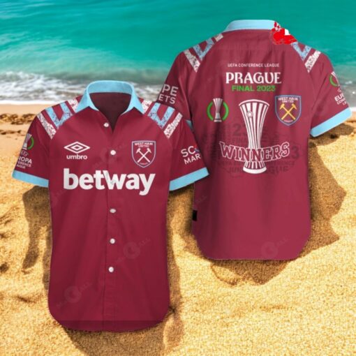 West Ham United Conference Champions Winners Red Hawaiian Shirt