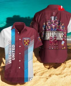 West Ham United Conference League Champions Players White Red Hawaiian Shirt West Ham United Conference League Champions Players White Red Hawaiian Shirt