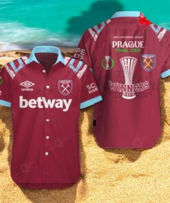 West Ham United Prague Final Winners Premium Red Hawaiian Shirt West Ham United Prague Final Winners Premium Red Hawaiian Shirt