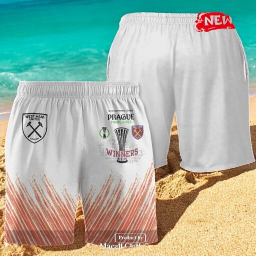 West Ham United Prague Final Winners White Hawaiian Shirt