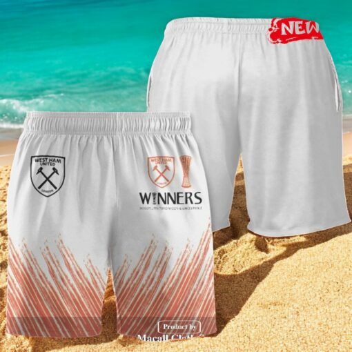 West Ham United Winners UEFA Europa Conference White Hawaiian Shirt