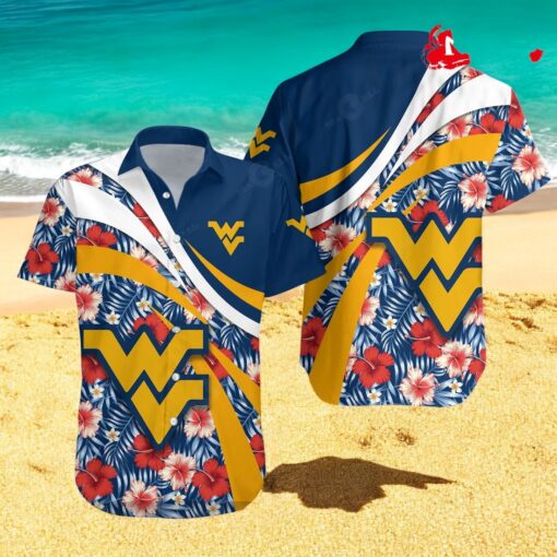 West Virginia Mountaineers NCAA Hibiscus Sport Style Hawaiian Shirts