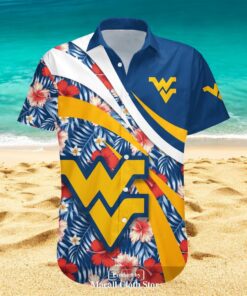 West Virginia Mountaineers NCAA Hibiscus Sport Style Hawaiian Shirts West Virginia Mountaineers NCAA Hibiscus Sport Style Hawaiian Shirts