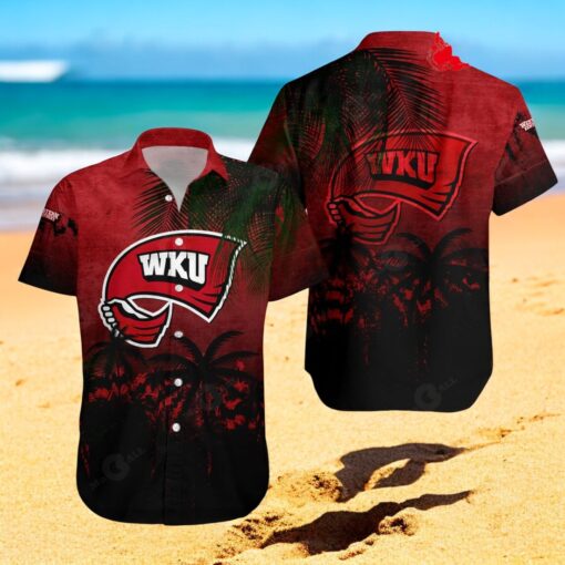 Western Kentucky Hilltoppers NCAA Coconut Tree Tropical Grunge Hawaiian Shirts