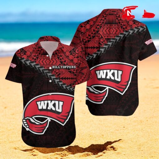 Western Kentucky Hilltoppers NCAA Grunge Polynesian Tattoo Hawaiian Shirts