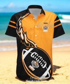 Wests Tigers NCAA Flame Ball NRL Design Hawaiian Shirts Wests Tigers NCAA Flame Ball NRL Design Hawaiian Shirts