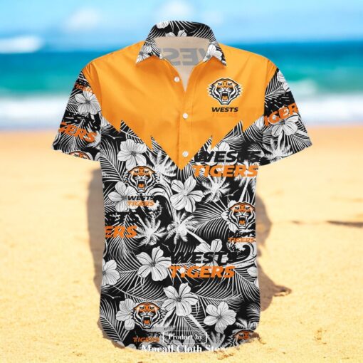 Wests Tigers NCAA Tropical Seamless NRL Hawaiian Shirts