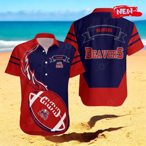 Weyburn Beavers NCAA Flame Ball CA BASEBALL Hawaiian Shirts