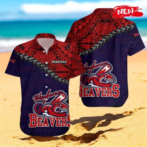 Weyburn Beavers NCAA Grunge Polynesian Tattoo CA BASEBALL Hawaiian Shirts