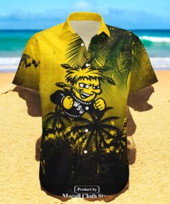 Wichita State Shockers NCAA Coconut Tree Tropical Grunge Hawaiian Shirts