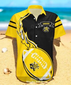 Wichita State Shockers NCAA Flame Ball Hawaiian Shirts