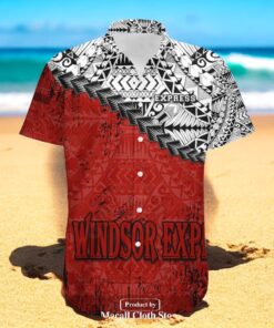 Windsor Express NCAA Grunge Polynesian Tattoo CA BASKETBALL Hawaiian Shirts Windsor Express NCAA Grunge Polynesian Tattoo CA BASKETBALL Hawaiian Shirts