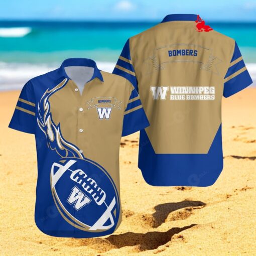 Winnipeg Blue Bombers NCAA Flame Ball CA FOOTBALL Hawaiian Shirts