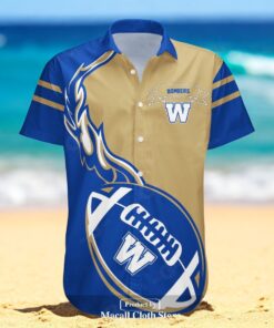 Winnipeg Blue Bombers NCAA Flame Ball CA FOOTBALL Hawaiian Shirts