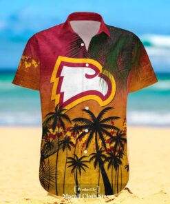 Winthrop Eagles NCAA Coconut Tree Tropical Grunge Hawaiian Shirts