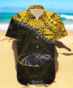 Wisconsin Milwaukee Panthers NCAA Grunge Polynesian Tattoo Hawaiian Shirt Wisconsin Milwaukee Panthers NCAA Grunge Polynesian Tattoo Hawaiian Shirt