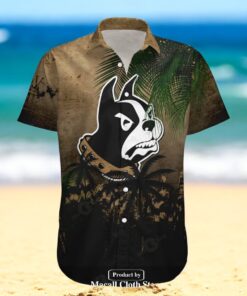 Wofford Terriers NCAA Coconut Tree Tropical Grunge Hawaiian Shirt
