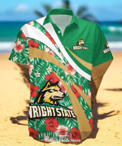 Wright State Raiders NCAA Hibiscus Sport Style Hawaiian Shirt Wright State Raiders NCAA Hibiscus Sport Style Hawaiian Shirt