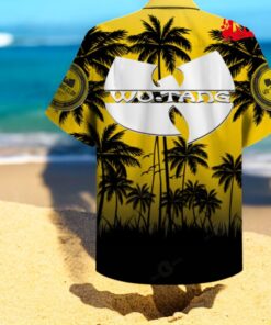 Wu Tang Clan Fan Palm Tree Tropical Yellow Hawaiian Shirt
