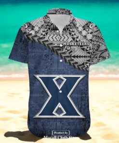 Xavier Musketeers NCAA Grunge Polynesian Tattoo Hawaiian Shirt Xavier Musketeers NCAA Grunge Polynesian Tattoo Hawaiian Shirt