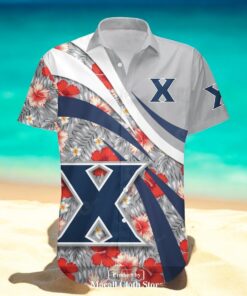 Xavier Musketeers NCAA Hibiscus Sport Style Hawaiian Shirt Xavier Musketeers NCAA Hibiscus Sport Style Hawaiian Shirt