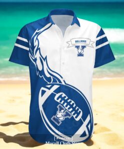 Yale Bulldogs NCAA Flame Ball Design Hawaiian Shirt