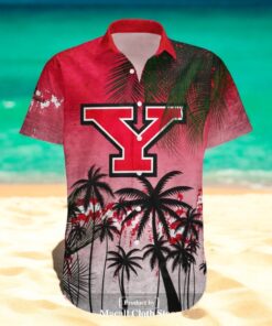 Youngstown State Penguins NCAA Coconut Tree Tropical Grunge Hawaiian Shirt
