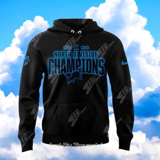 Back To Back NFC North Champions 2023 2024 Ready To Roll Detroit Lions NFL Hoodie   Black