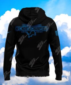 Back To Back NFC North Champions 2023 2024 Ready To Roll Detroit Lions NFL Hoodie   Black