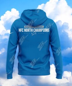 Back To Back NFC North Champions 2023 2024 Ready To Roll Detroit Lions NFL Hoodie   Blue