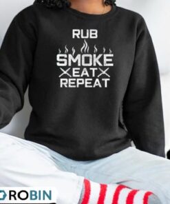 Bbq Rub Smoke Eat Repeat Funny Chef Shirt