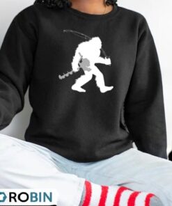 Bigfoot Ice Fishing Yeti Fisherman With Drilling Auger Shirt