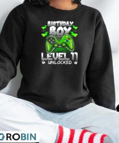 Birthday Boys Level 11 Unlocked Video Gamer Birthday Shirt