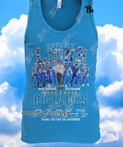 Detroit Lions NFL NFC North Division Back 2 Back Champions 2024 Thank You For The Memories Shirt