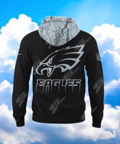 Philadelphia Eagles NFL x Venom All Black 2025 Hoodie