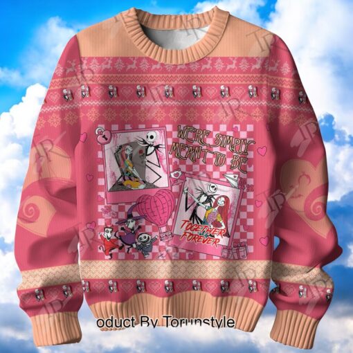 The Nightmare Before Christmas Valentine We’re Simply Meant To Be Together Forever, Love You To Death Sweater Design