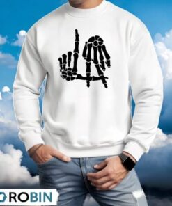 Voodoo Bone Finger Los Angeles Skeleton Hand Shirt