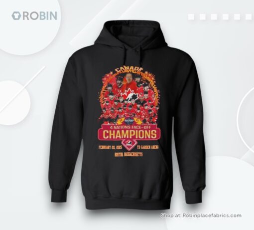 4 Nations Face Off Champions 2025 Canada Hockey Shirt