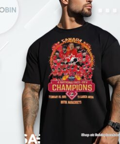 4 Nations Face Off Champions 2025 Canada Hockey Shirt 4 Nations Face Off Champions 2025 Canada Hockey Shirt
