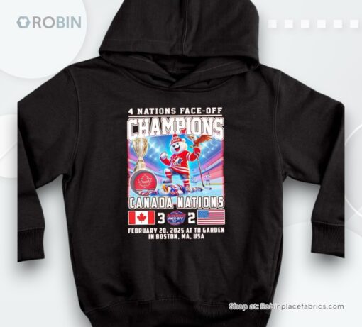 4 Nations Face Off Champions Canada Nations 3 2 Usa Shirt